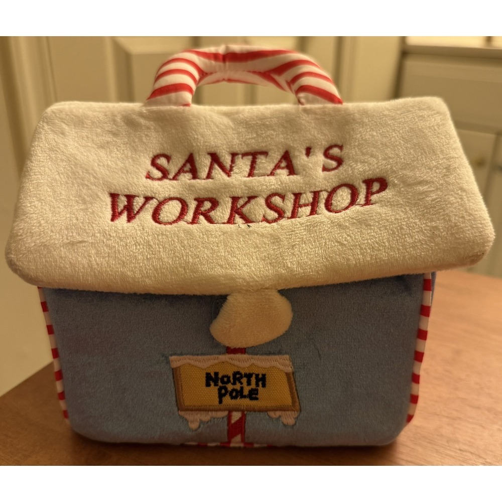 Genius Baby's 1st Christmas Plush Holiday‎ Santa's Workshop w/Handle 4 Baby Toys - Picture 2 of 9